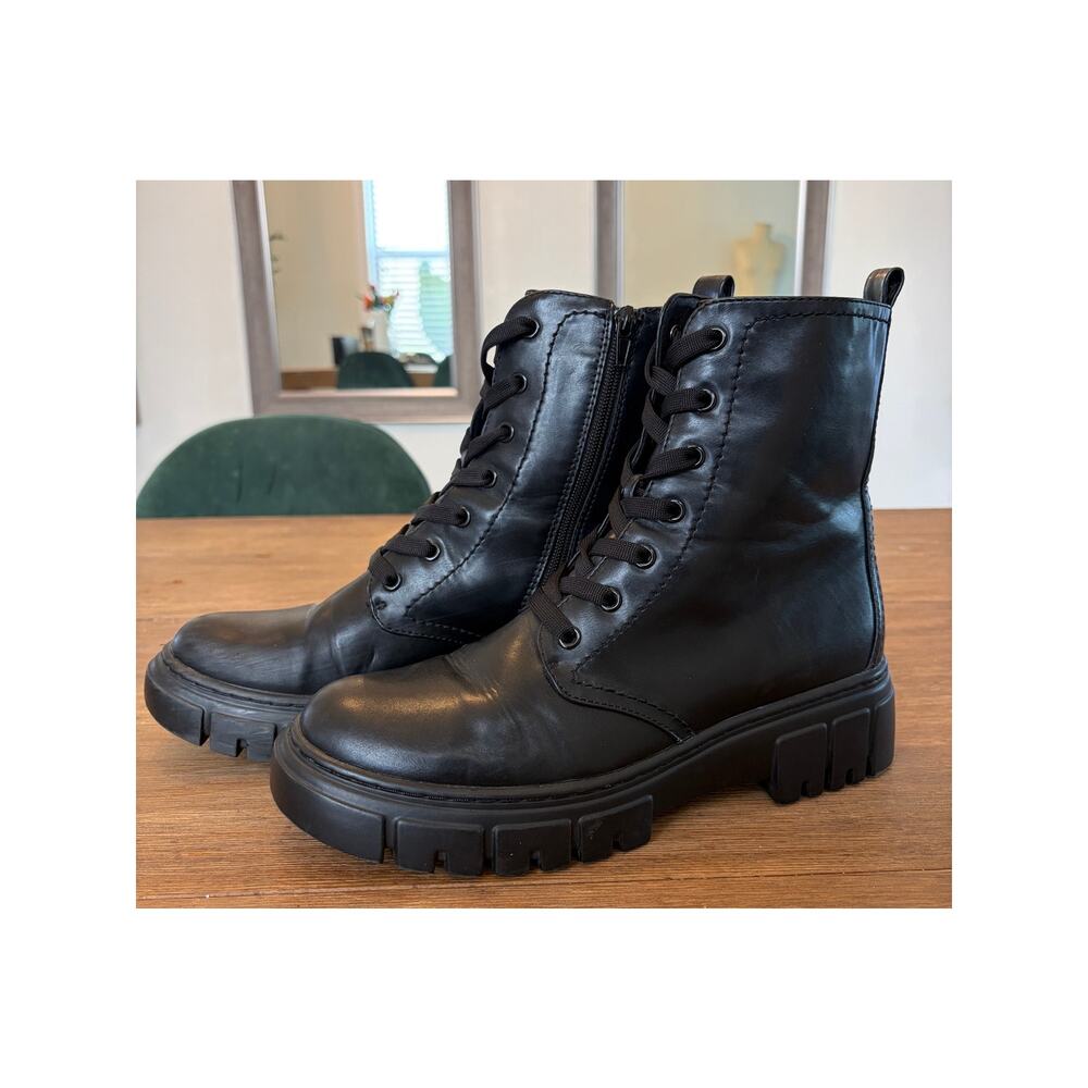 Limelight Rudy Black Chunky Combat Boots Lug Sole Lace Up Women’s Size 10
